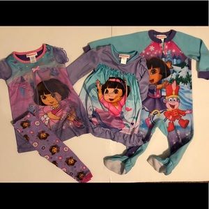 Girls DORA Pajamas Bundle 2T 4 pieces